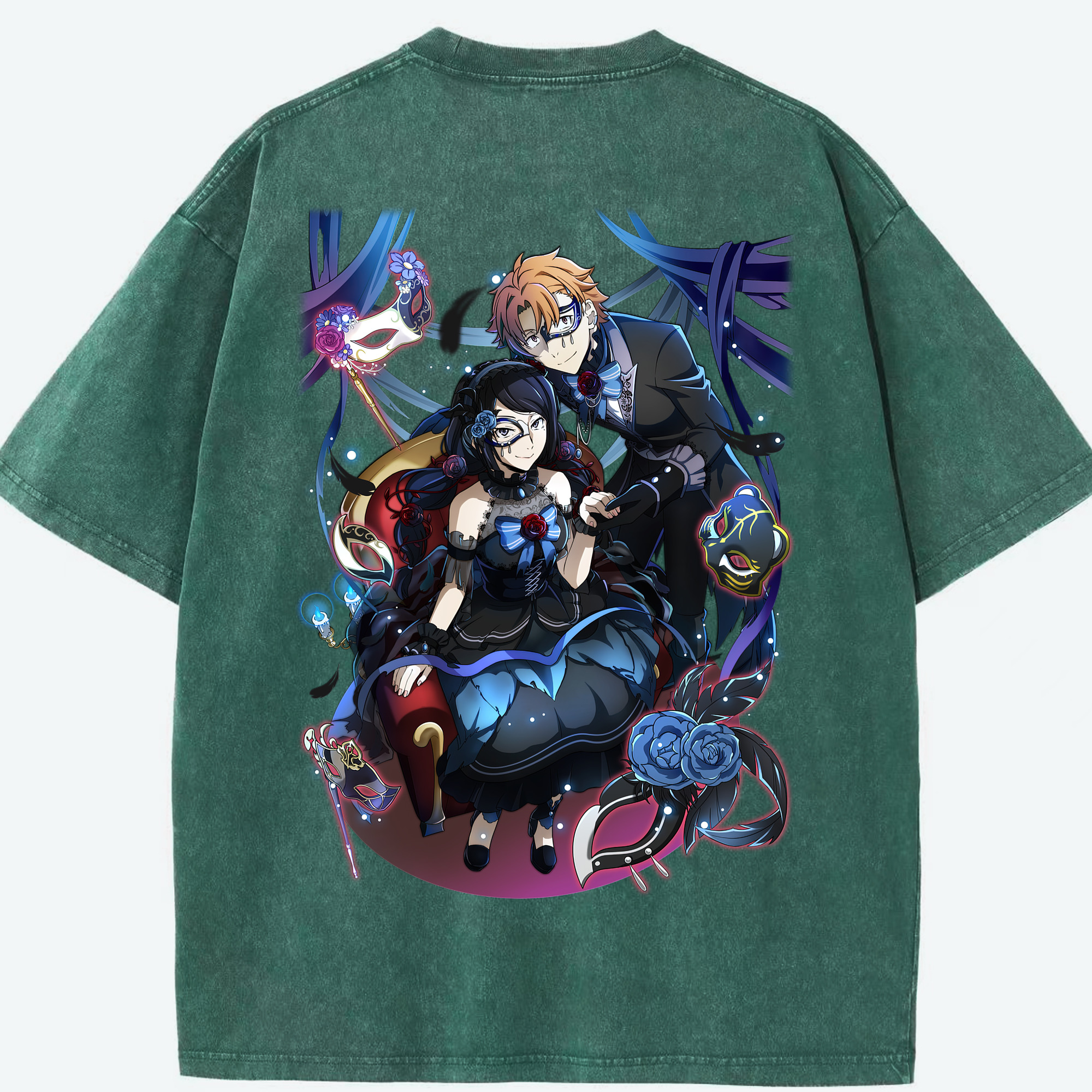 （画像用） 文豪ストレイドッグス Bungo Stray Dogs 綿100% ヴィンテージ風 半袖Tシャツ（背面プリント）